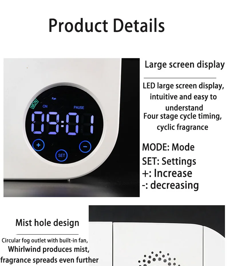 Hotel Aroma Diffuser Intelligent Fragrance Machine Wall Mounted Anti Odor Fragrance Machine Aroma Humidifier House Fragrance