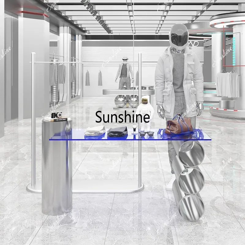 Nakajima Liushuitai stainless steel acrylic display store placed in the middle