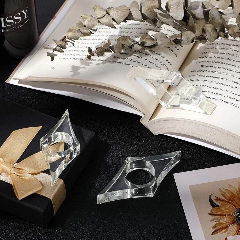 1Pcs Multi-function Acrylic Thumb Book Support Book Page Holder Convenient Bookmark School Office Supplies Book Thumb Holder
