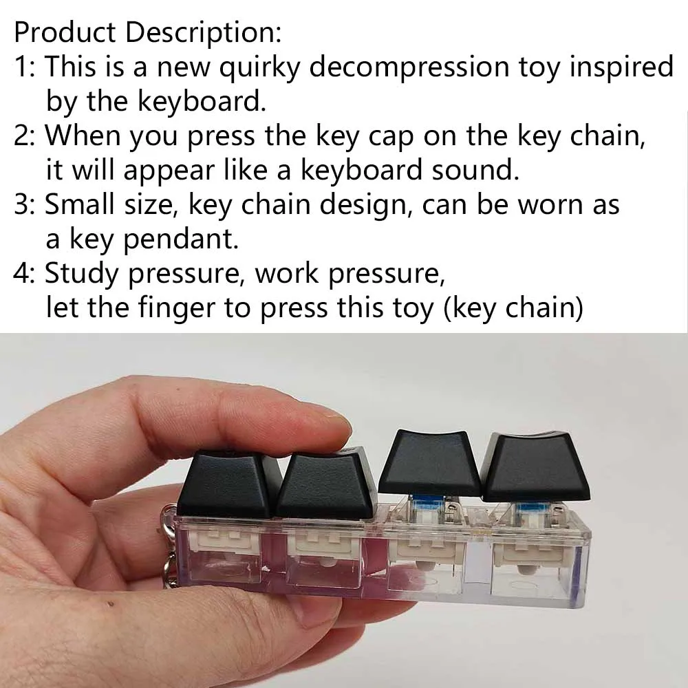 Keychain Key Ring Mobile Phone Backpack Pendant Desktop Accessories Fingertip Office Decompression Press Tools Fidget Toys