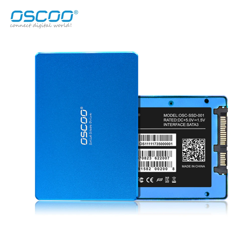 OSCOO Hard Disk SSD SATA3 512GB 256GB 128GB Interno Solid State HDD SSD Disk Solid Blue For Computer Notebook PC