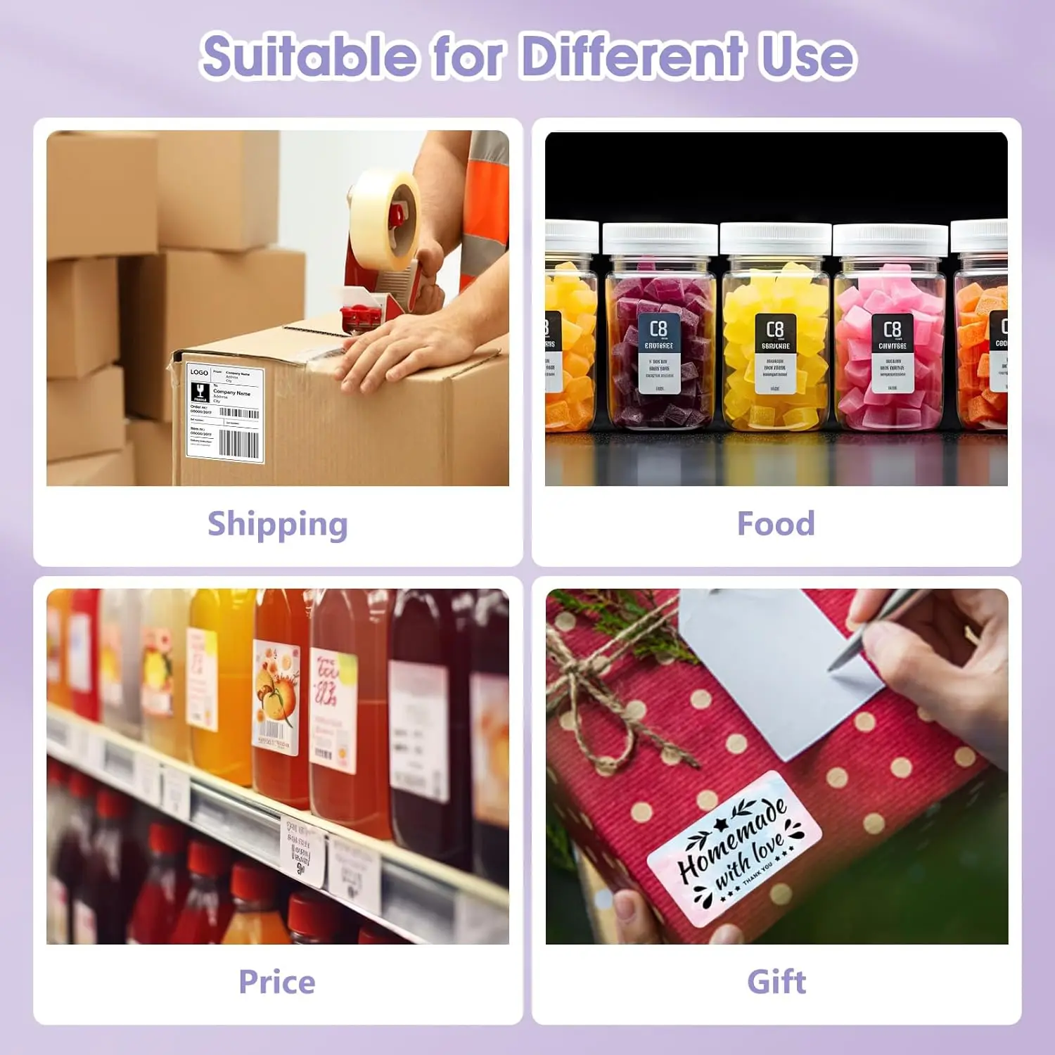 طابعة ملصقات حرارية WiFi 344WF، 300 نقطة في البوصة، 4 × 6 بوصة، متوافقة مع iOS، Android، PC، Etsy، eBay، USPS #6