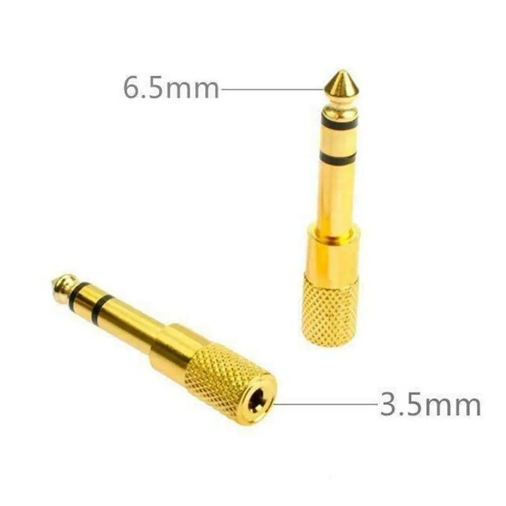6.5mm Female To 3.5mm Male Guitar Adapter Audio Frequency Interface Link Cable Plug Microphone Adapter Converter Aux Cable