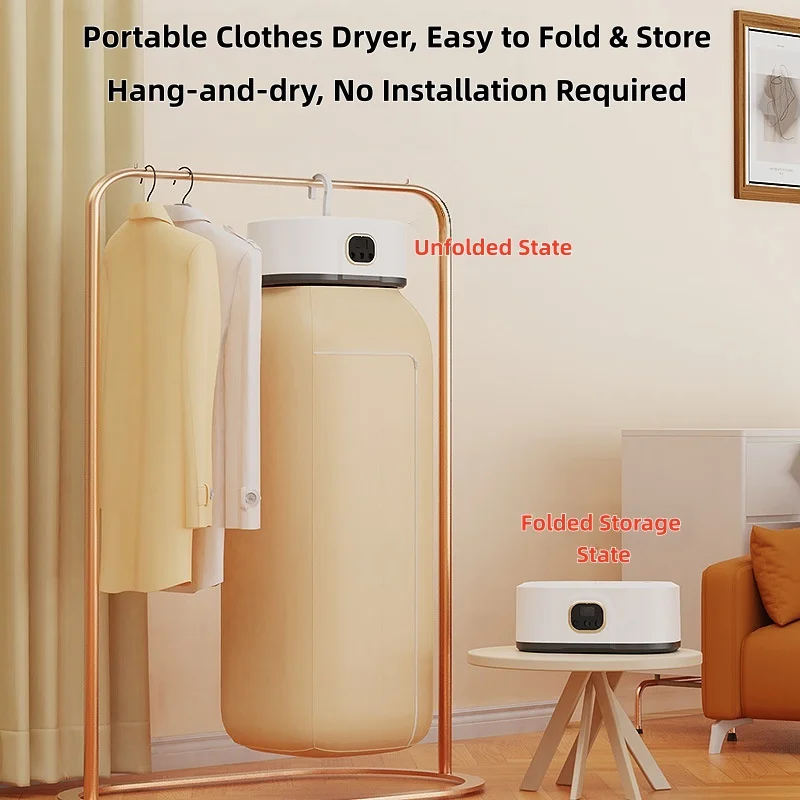 Portable Clothing Dryer Folding Electric Clothes Dryer Foldable Laundry Dryer UV Sterilization Electric Portable Clothing Dryer