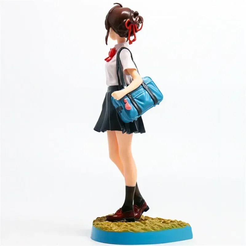 23cm 2pcs/set Your Name PVC Action Figure Model Tachibana Taki Miyamizu Mitsuha School Uniform Kiminonawa Collection gift