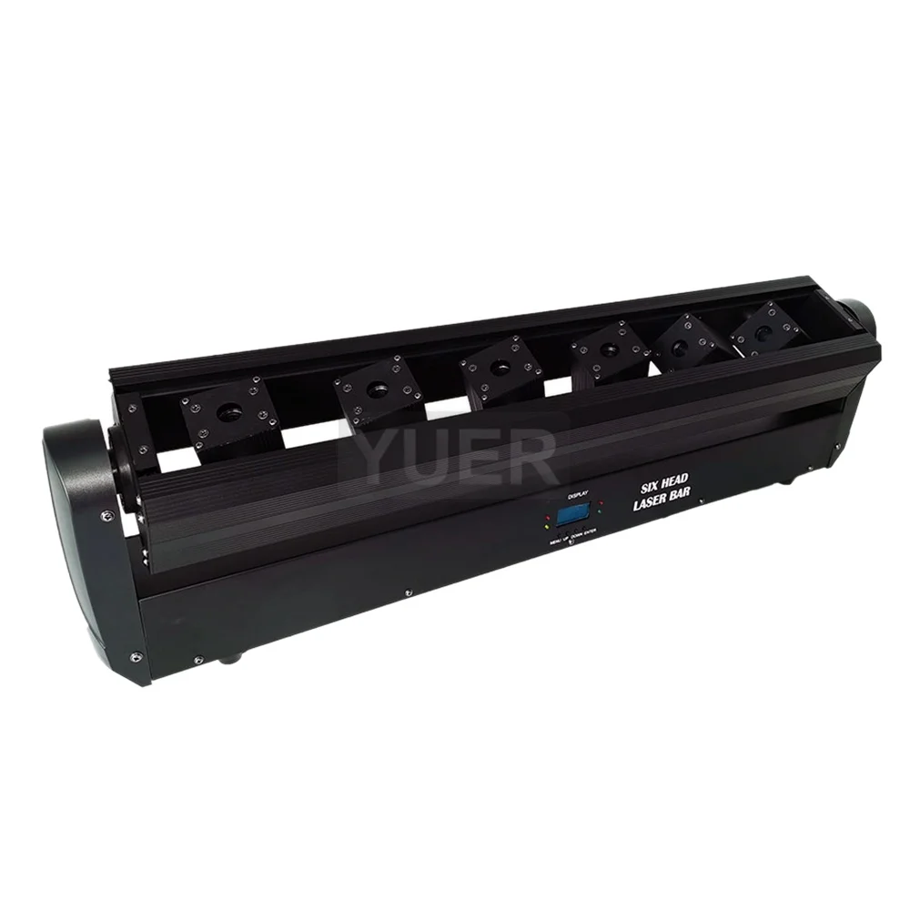 2Pcs/lot Flight Case Packaging 6 Eyes Bar Light Fat Beam Laser RGB 6X500mw DMX Control Moving Head Laser Light Party Disco Stage