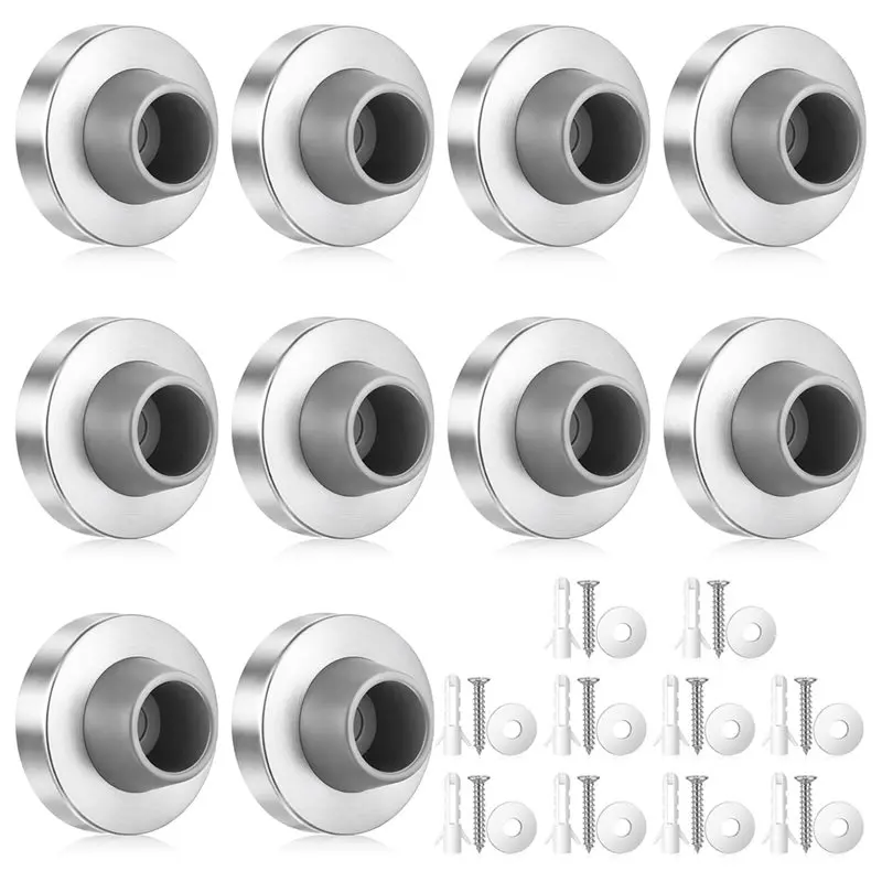 2025-trend-doors-knob-wall-shield-handle-stoppers-knob-wall-door-bumper-10pcs-concave-door-stopper-wall-mount-protector