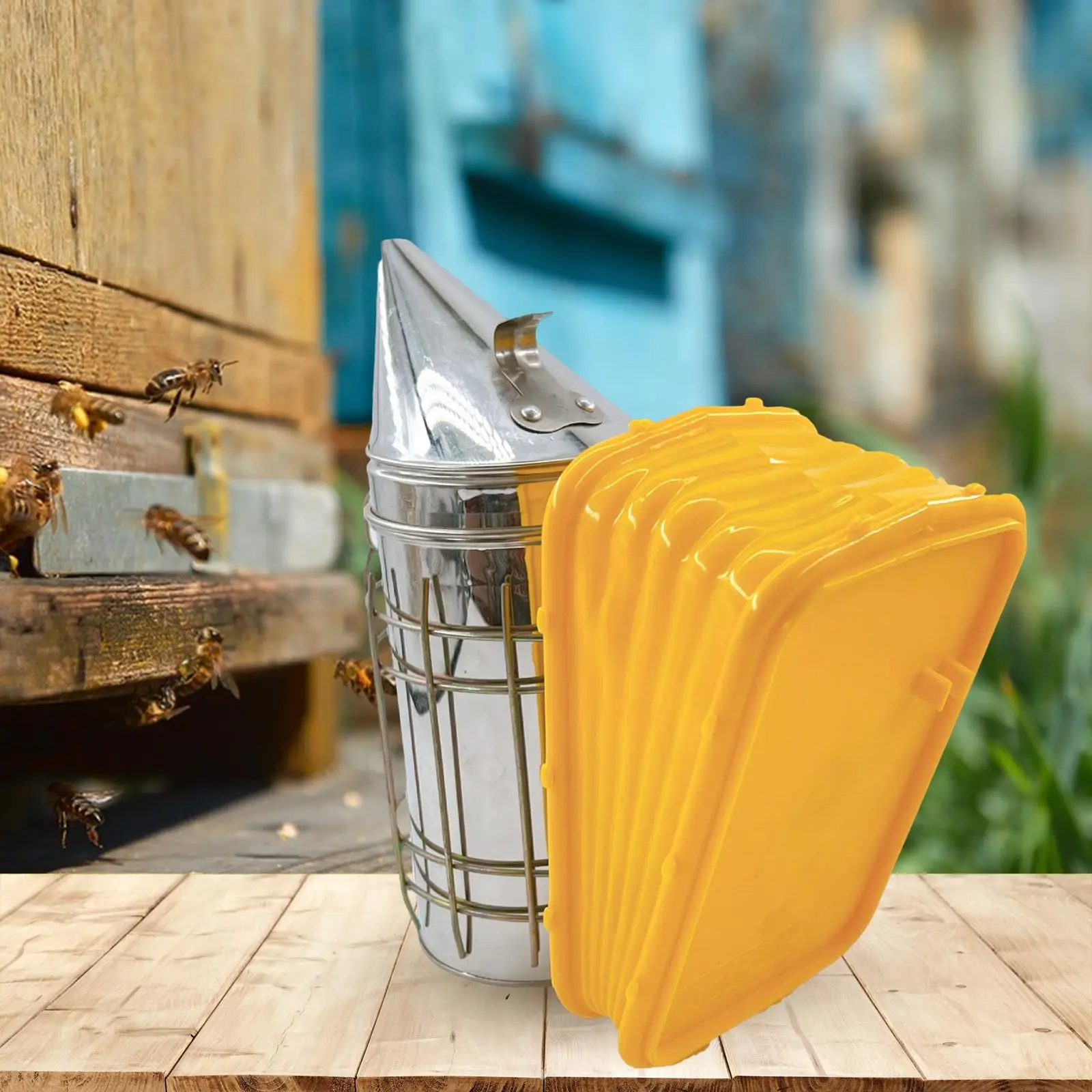 

Beehive Smoker, Bees Keeper Smoker Beekeeping Equipment Tool Stainless Steel with .