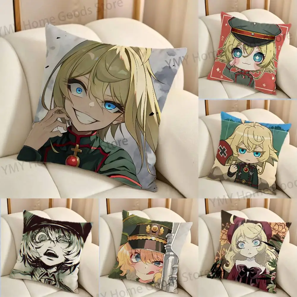 Cute Tanya Icons Cute Print Throw Pillow Cover Square Cushion Case for Living Room Bedroom Decor