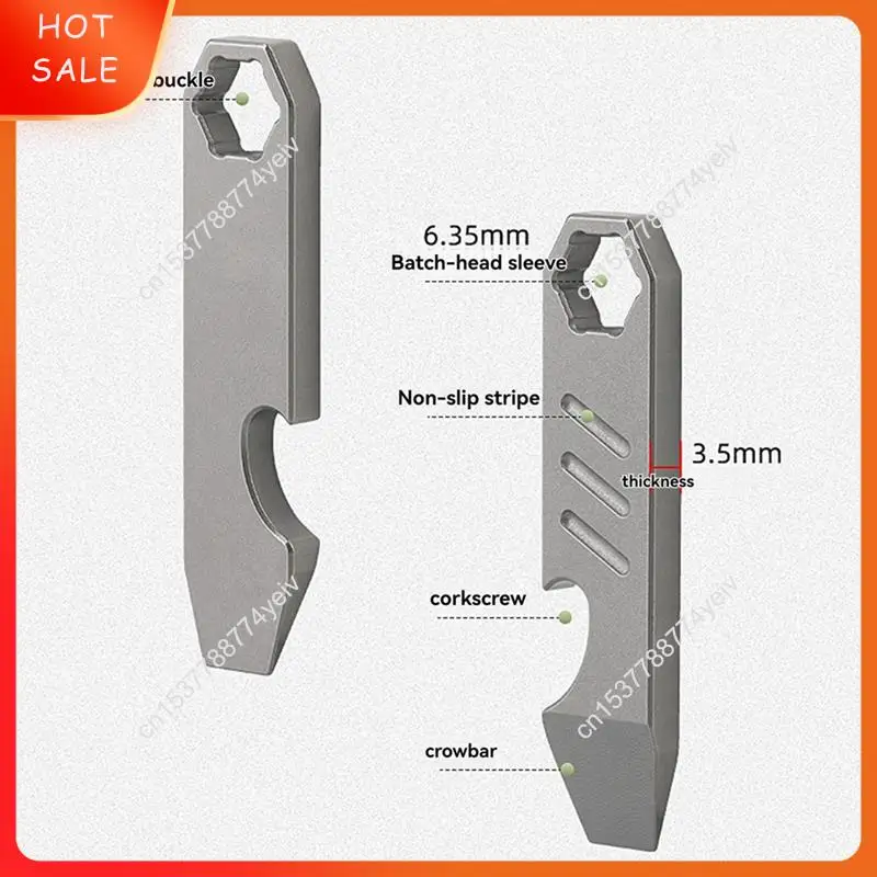 Mini palanca multifuncional, abridor de botellas, llave Hexagonal, herramienta multifuncional portátil para exteriores, equipo de Camping A62X