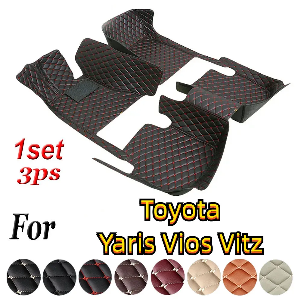 Custom Car Floor Mat For Toyota Yaris Vios Vitz 2000-2023 Years Custom Luxury Carpet Liner Waterproof Anti-Slip