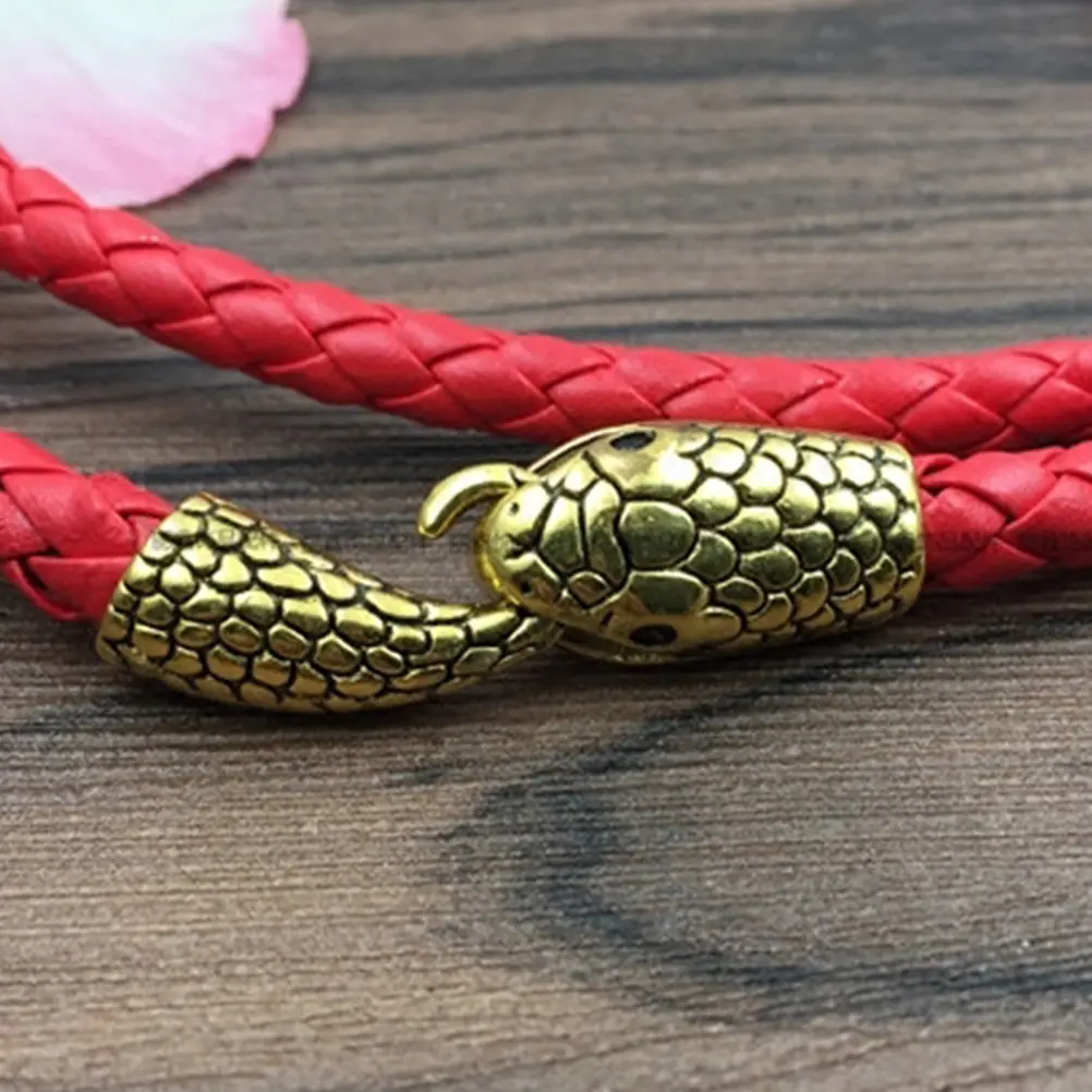 10Pairs Snake Head Tail Alloy Jewelry Findings Necklace Bracelet Clasps Durable Smooth Long Lasting DIY Supplies