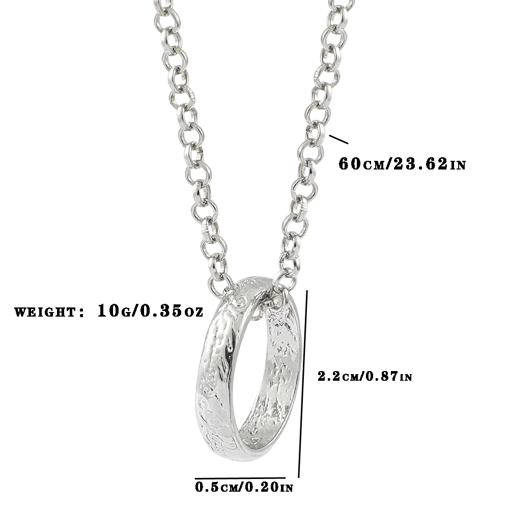 Outfit Cosplay Rings Fashion Costume Gandalf Ring Necklace Simple Style Ring Pendant Chain Jewelry Accessory