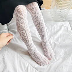 Baby Girls Tights Mesh Thin Summer Solid Girl Pantyhose Children Kawaii Stockings Soft Girls Clothing For 1-12Years