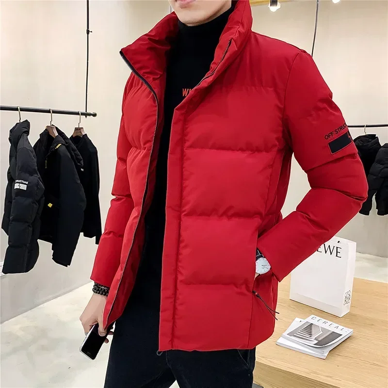 Winter Bovenkleding Heren Dikker Puffer Jassen 2024 Koreaanse Dons Katoenen Gewatteerde Jas Man Warm Parkas Jassen Winddicht Heren Kleding