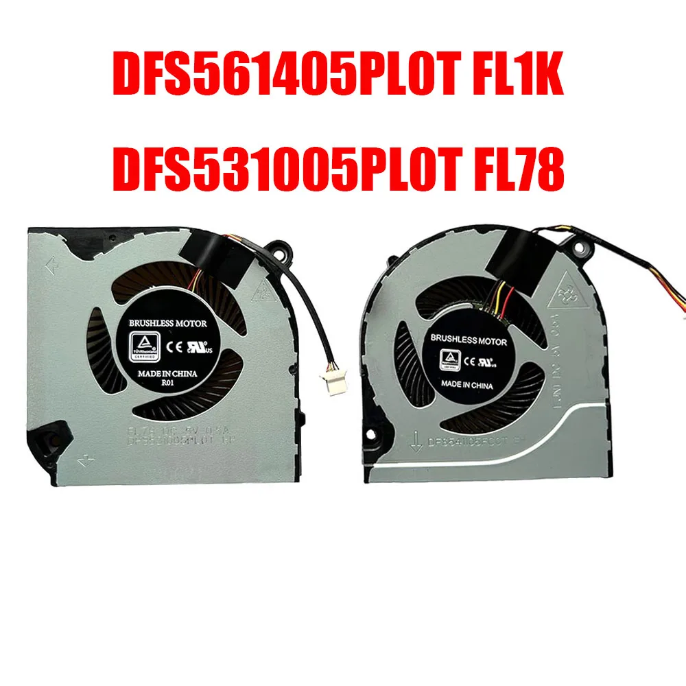 

Cooling CPU GPU Fan DFS561405PL0T FL1K DFS531005PL0T FL78 DC5V 0.5A 4PIN A Pair New