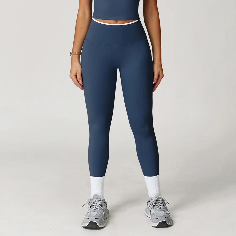 

High Waist Solid Leggings Women Tights Fitness Yoga Elastic Leggings Push Up Butt Knit Fashion Gym Workout Pants Impact Leggings