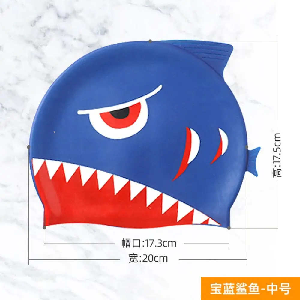 Shark Pattern Whale Dinosaur For Diving Protect Ears Children Swimming Cap Swimming Hat Swim Pool Hat Elastic Hat Swimming Cap