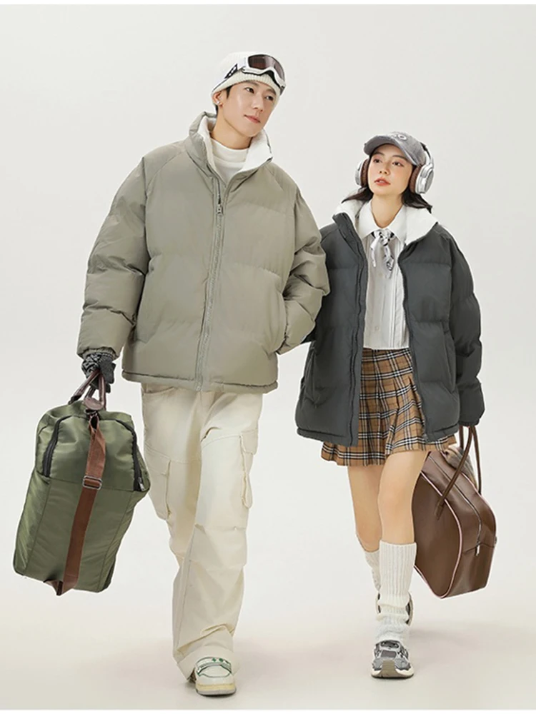 

Korean-Style 8-Color Unisex Winter Windproof Thickened Cotton Coat | Couple's Warm Solid-Color Student Jacket