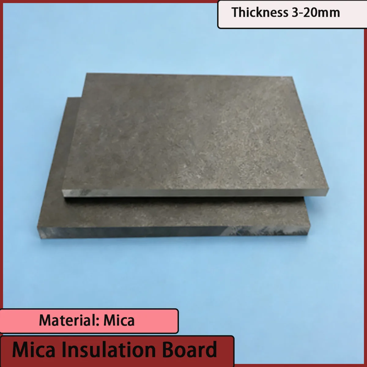 Mica insulation board with a thickness of 3-20mm is used for motors, transformers, switchgear, etc