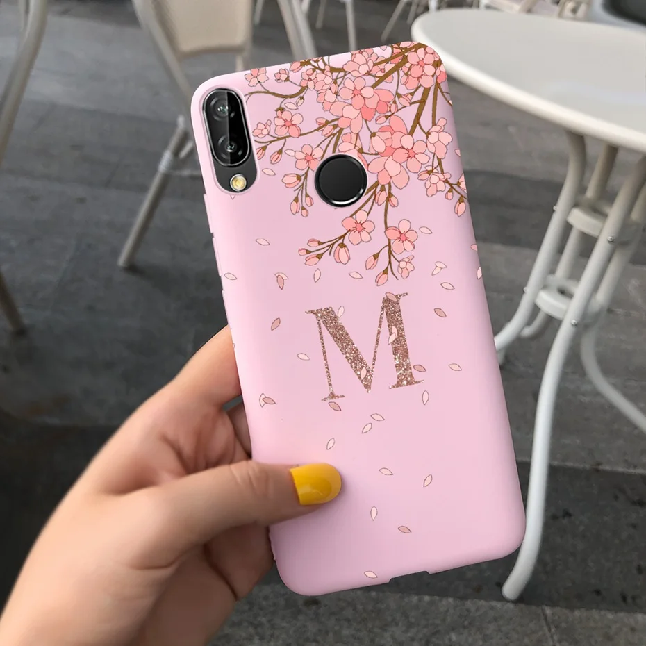 Coque souple en Silicone pour Huawei, compatible modèles P20 Lite, Nova 3e, LX2, ANE-LX1, motifs de fleurs, couronne, lettres, à la mode