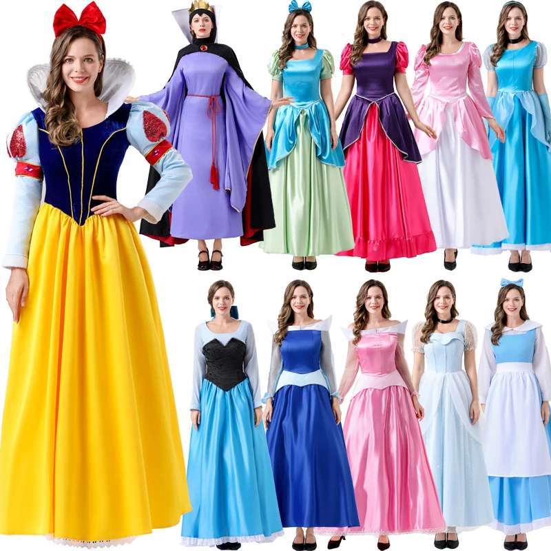   Erwachsener Prinzenrock Halloween Cosplay Kindergarten Performance Kostüm Stiefmutter Königin Schneewittchen Elsa Dr