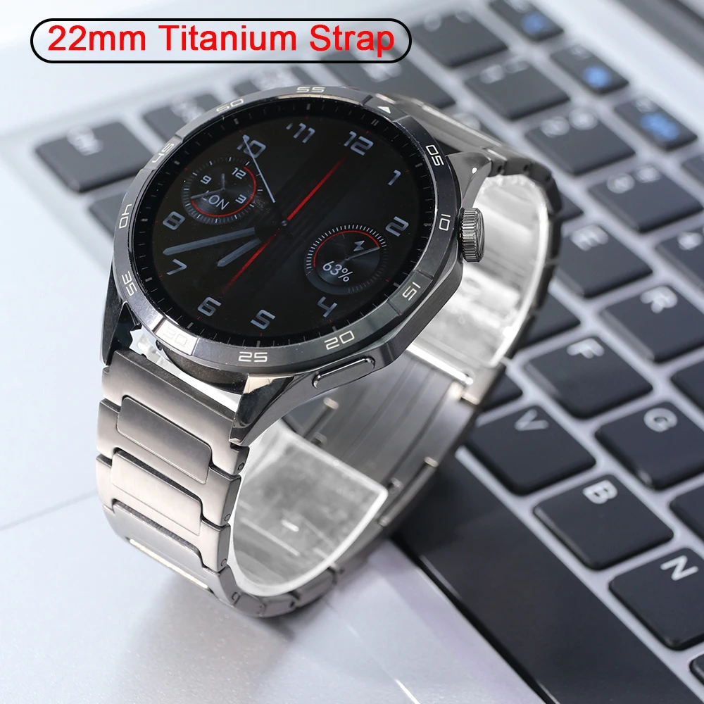 

Титановый ремешок 22 мм для Huawei GT 5 GT5 Pro GT4 GT 46 мм 2E, металлический ремешок для часов Galaxy Watch 3 45 мм Gear S3 Frontier/Classic