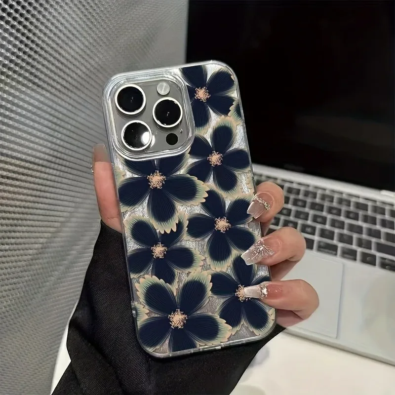 Purple Floral Patterns Phone Case For Xiaomi Redmi Note 14 13 12 Pro Plus 5G 12S 11S 10 Redmi 12 13C 14C 4G Shockproof Cover