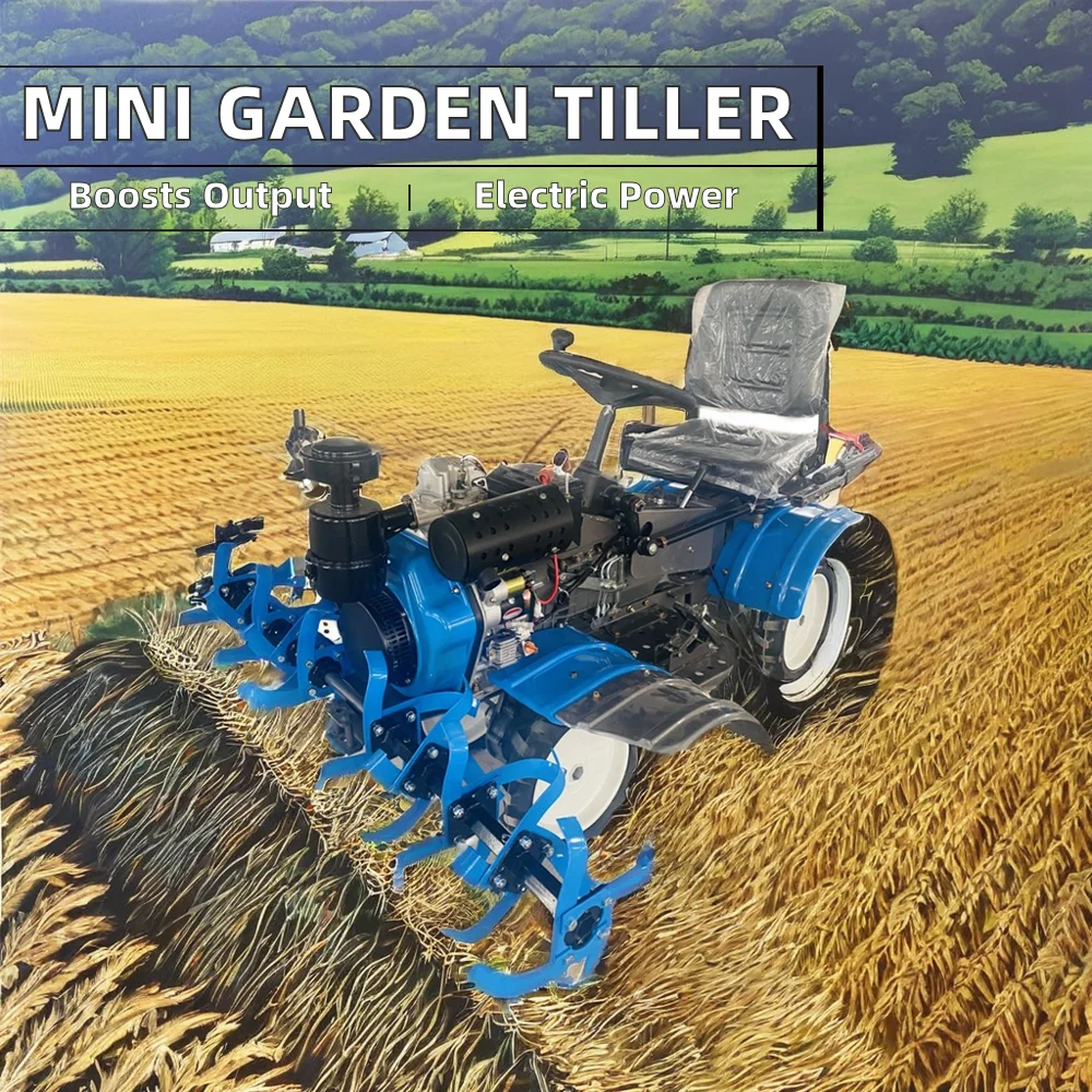 다기능 미니 정원 경운기 제초기 틸러 수동 땅 경작기 새 제품 트랙터 작동 펌프 기어