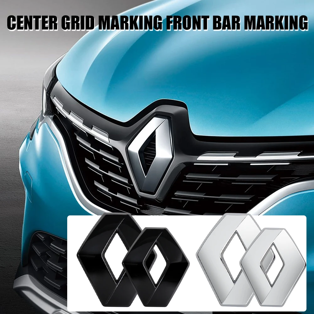 Badge de Logo de voiture, calandre avant et arrière, emblème de coffre, décor pour Renault Megane 2 3 4 Twingo Clio Talisman Captur Trafic Kwid Logan