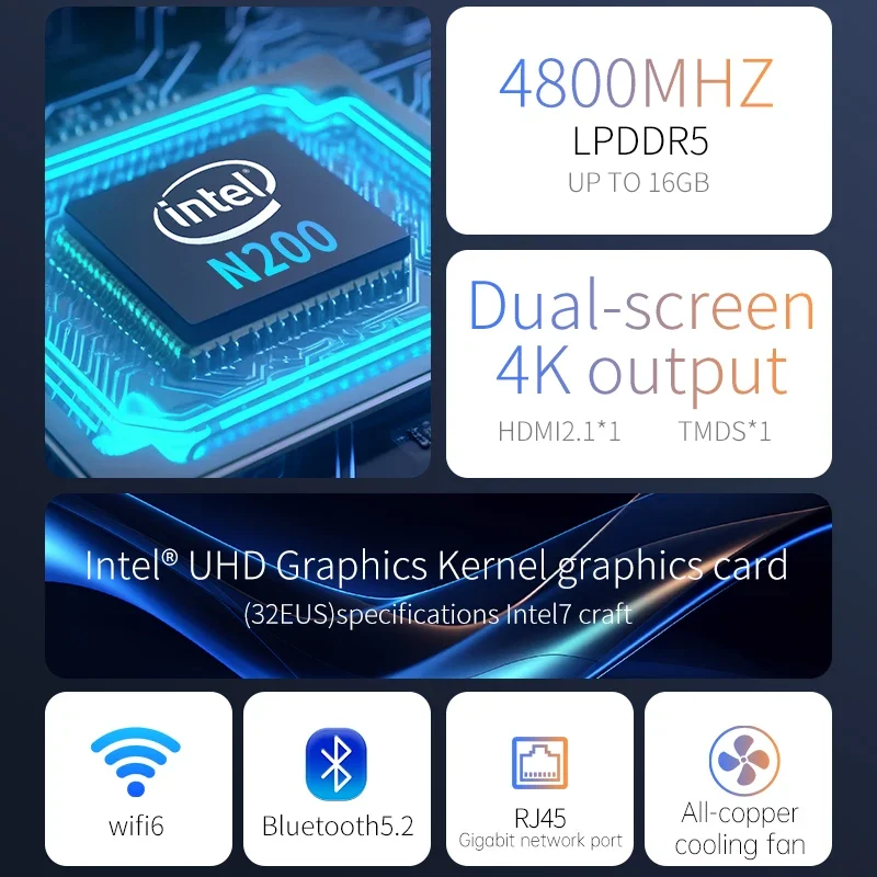 MOREFINE 12a generazione Intel N200 Mini PC da 7 pollici Windows 11 WiFi6 BT5.2 16GB/512G Touch Screen 4K Tablet PC 3400mAh Mini Host desktop