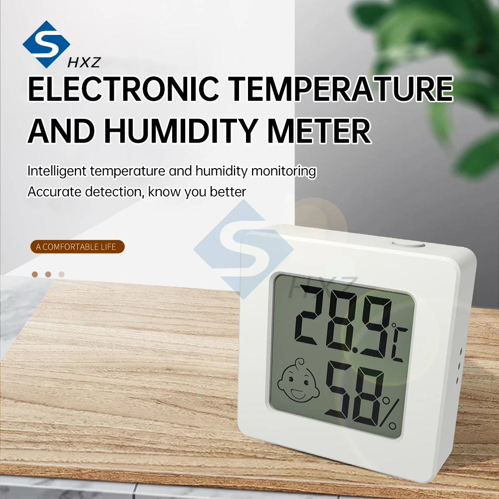 Mini Digital Electronic Thermo-Hygrometer Comfort Expression Displa -20℃ ~ 60℃ Temperature Detect Thermometers for Indoor Room