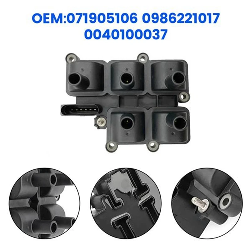 071905106 0986221017 Car Ignition Coil For SEAT Toledo VW VOLSWAGEN Bora Golf New Beetle 2000 Passat 2.3 V5 0040100037