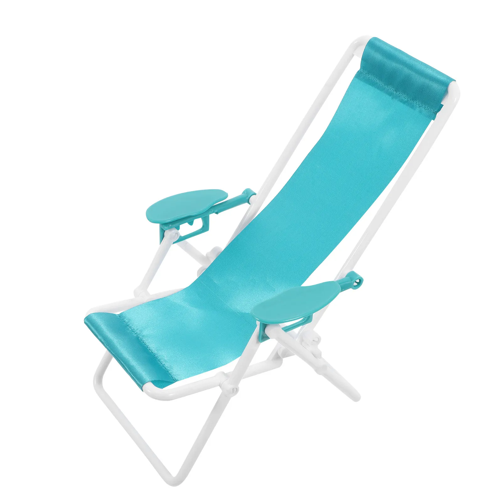 

Plastic Miniature Folding Beach Chairs Lounge Furniture Accessories for Camping Beach Backyard Portable Foldable Relaxation Seat