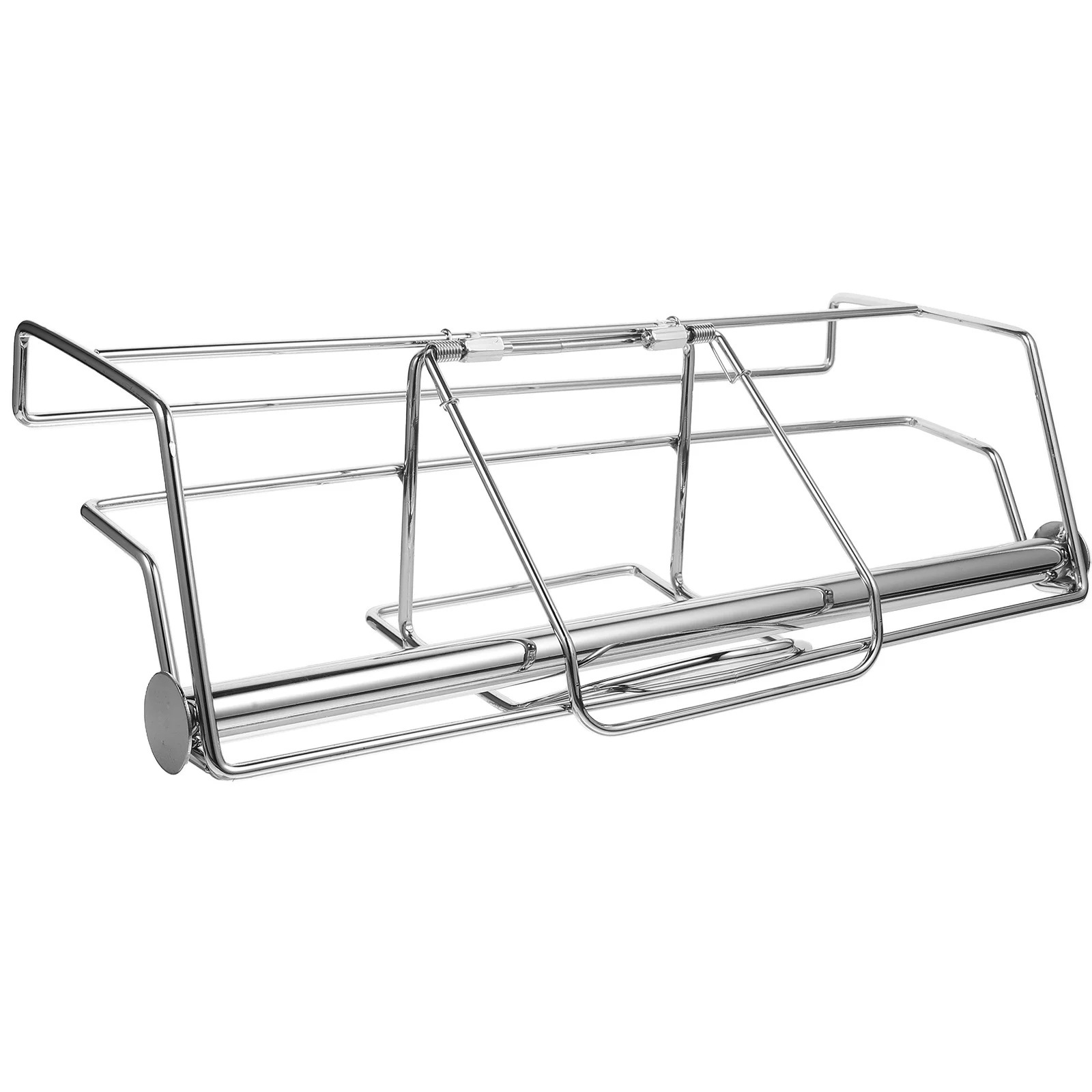 

Stainless Steel Grocery Bag Holder Hanging Roll Bag Rack Organizer Plastic Bags Dispenser for Supermarket Shopping