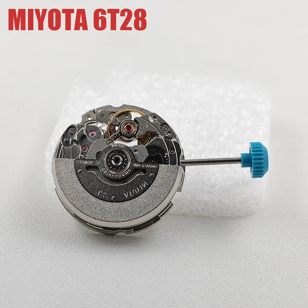 

Оригинальный японский автоматический механический механизм Miyota 6T28, 21 камень, высокая точность, самозаводной механизм 6T28