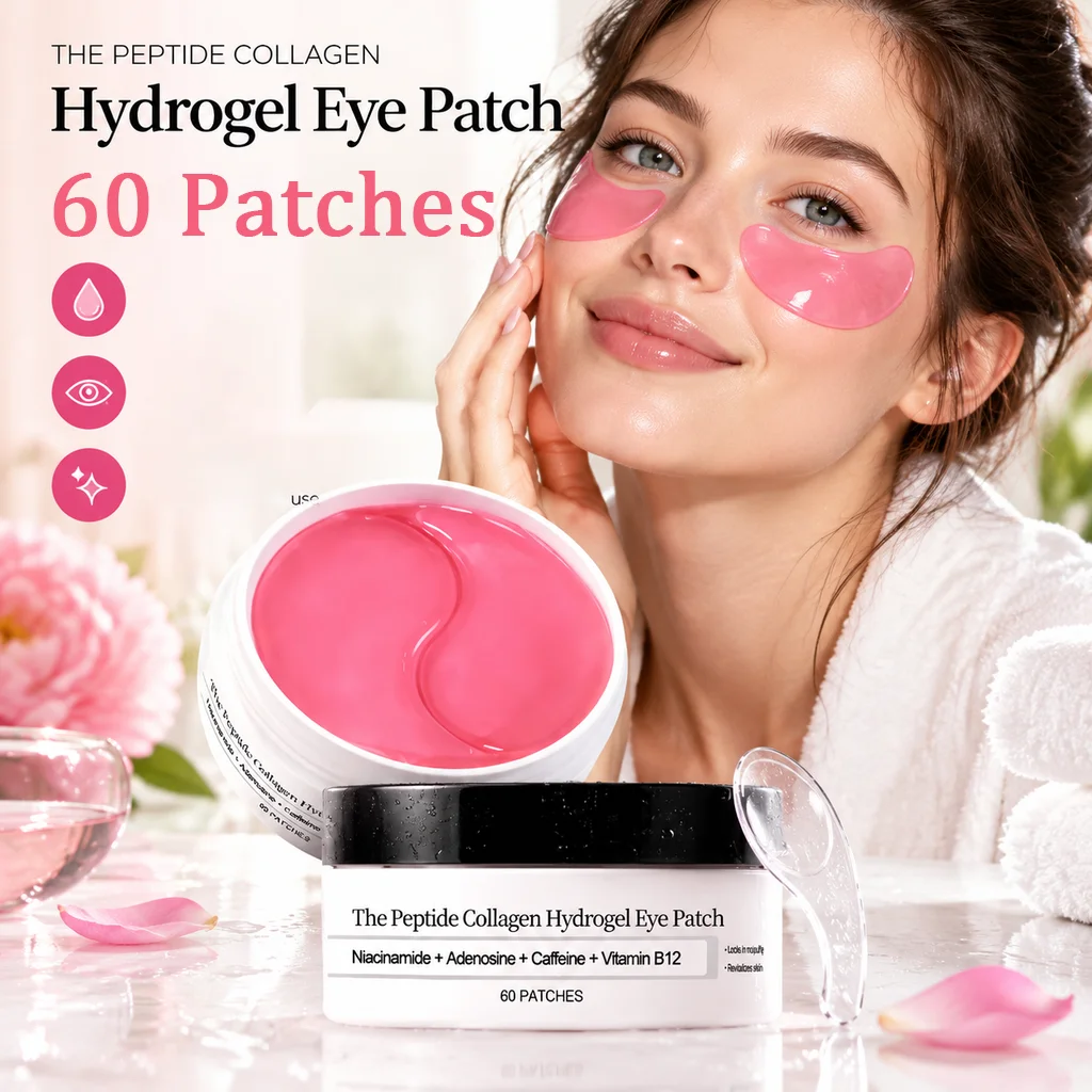60 60 Pcs Collagen Peptide Moisturizing Eye Patches Hydrogel Under Eye Mask Daily Skincare Soothing Eye Care Hydrating Mask - Aliexpress Deal