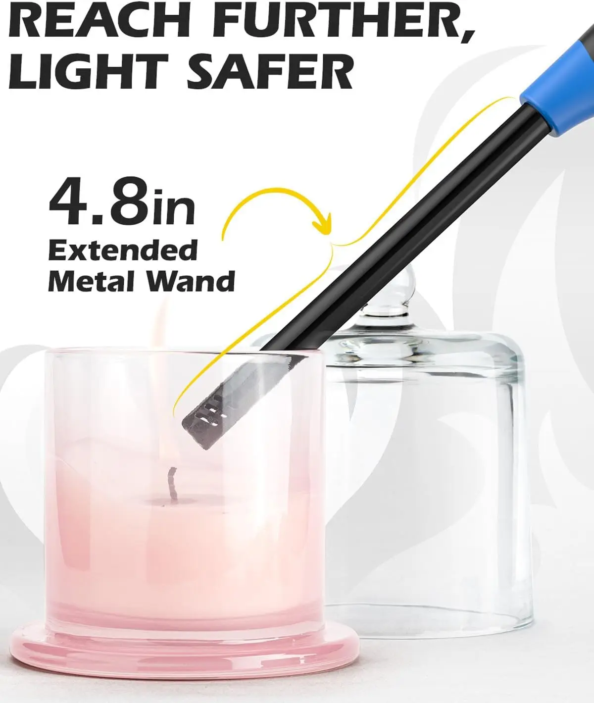 Refillable Butane Candle Lighter Multi‑Purpose Metal Rod Adjustable Flame Igniter for Stove Camping Kitchen Household Outdoor