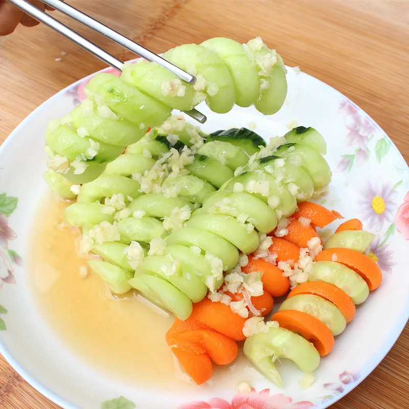 Vegetables Spiral Knife Potato Carrot Cucumber Salad Chopper Screw Slicer Cutter Spiralizer Kitchen Accessories Supplies Gadget