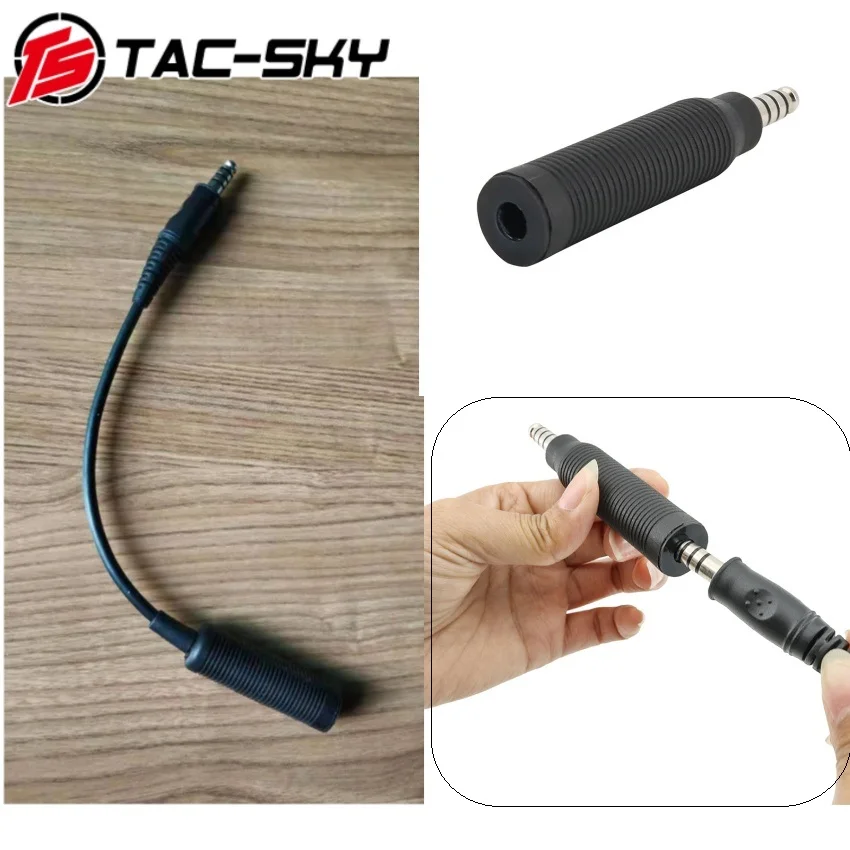 TAC-SKY Military-to-civilian PTT Adapter, Compatible with COMTC SORDN Tactical Noise-canceling Headset