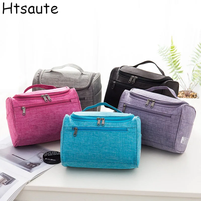

Unisex Traveling Cosmetic Bag Large Capacity Zipper Makeup Bags Oxford Travel Toiletry Bag Cosmetics Organizer Storage Pouch