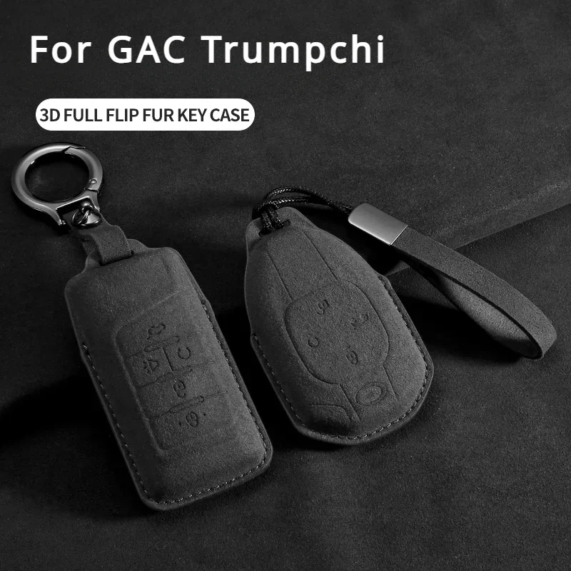 

Car Remote Key Case Cover Shell for GAC Trumpchi GS7 GS8 GM8 GS5 GA6 GM6 Suede Key Protect Holder Fob Keychain Accessories
