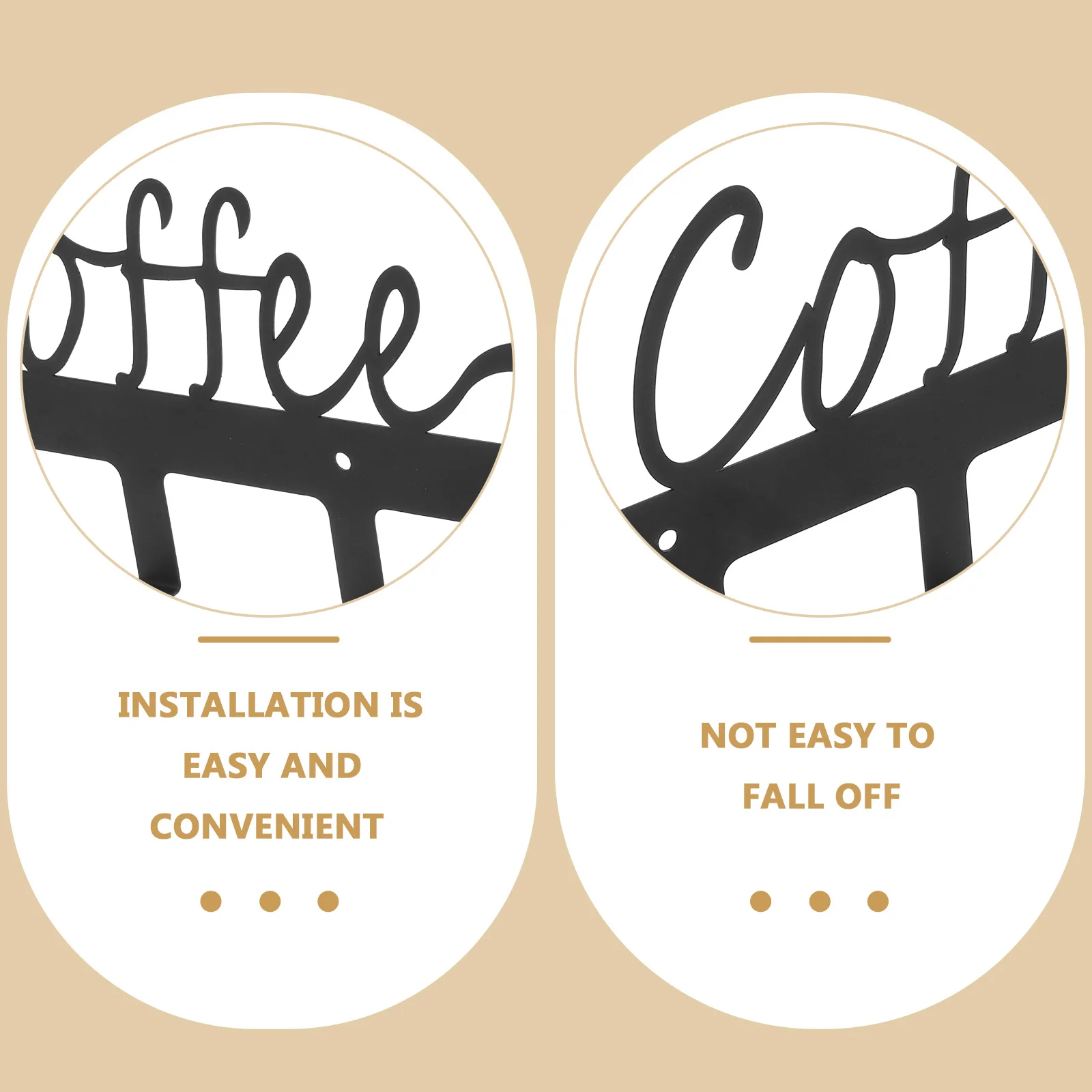 

Coffee Cup Wall Rack Mug Holder With 4 Hooks Kitchen Bathroom Storage Organizer Metal Cup Hanger For Mugs Towels Utensils