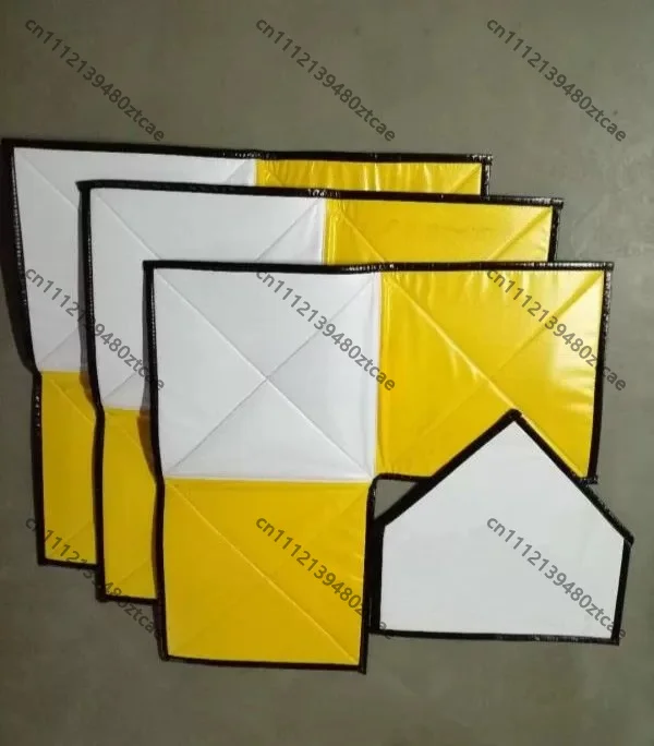 4 Pcs Baseball Softball Base Set, L-shaped Rubber Home Plate, Sponge Two-color Safe Bases for T-ball Training