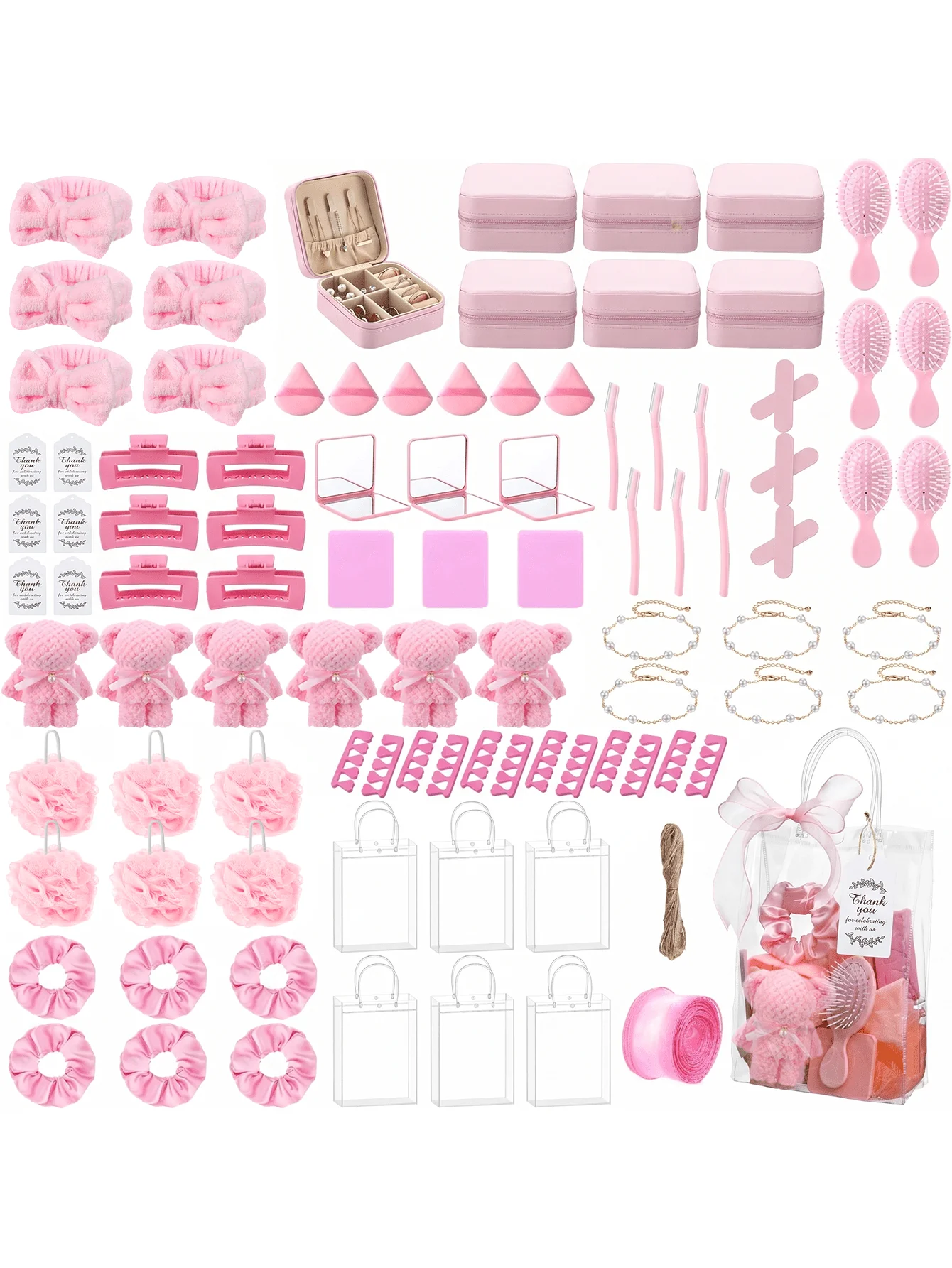92 Pcs Baby Shower Prizes For Game Winners Party Favors Gifts Includes Hair Beauty Accessories Jewelry Box With Gift Bag For Gen