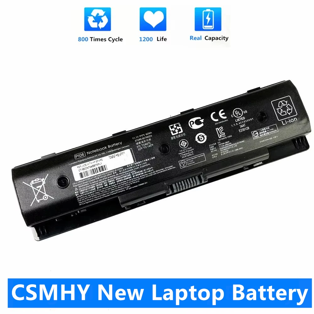 CSMHY   New PI06XL notebook Battery for HP HSTNN-YB4O HSTNN-LB4O for HP ENVY M7 M7t M7z 709988-421 709988-541 710416-001