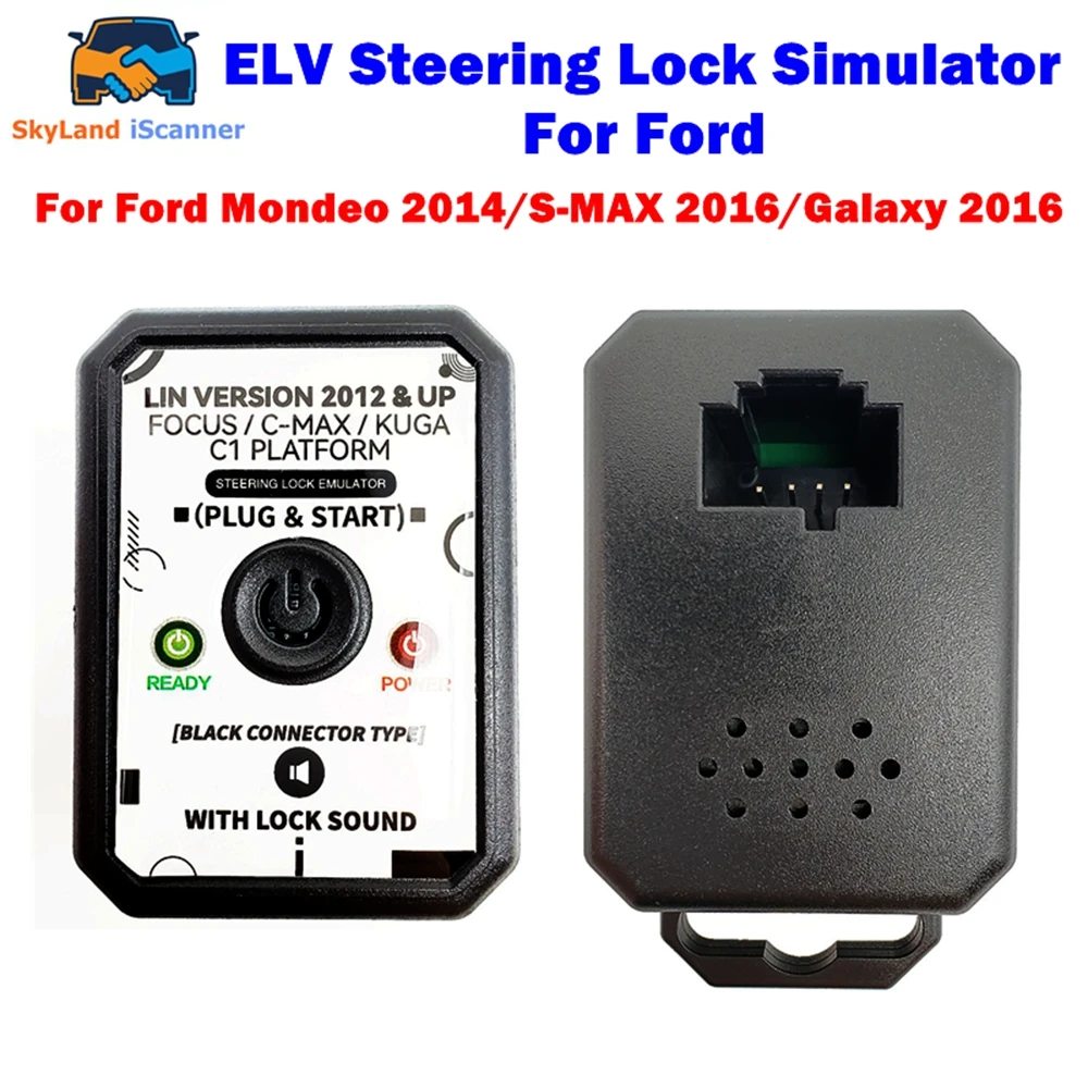 

Newest ELV Steering Lock Simulator Emulator For Ford Mondeo Fusion Emulator S-Max Galaxy With Lock Sound No Programming Required