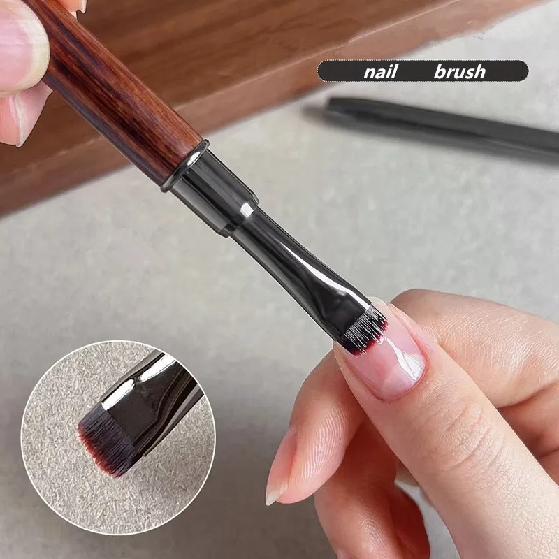 1/2 قطعة خشب الصندل هلام اللوحة فرشاة مسمار الفن ل هلام تلميح تمديد الاكريليك منشئ ملحق مسمار فُرش رسم هلام فرشاة الأظافر #1