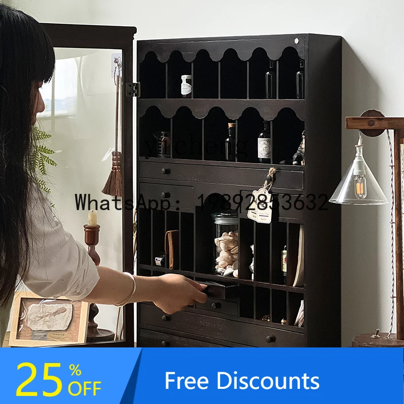 desktop dust display cabinet medieval doll storage crystal ore specimen ornament