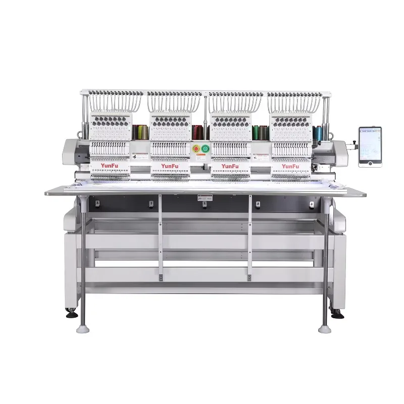 4 Head 12/15 Needle Embroidery Machine 400*450mm Commercial Computerized Embroidery Machine for Custom Pattern